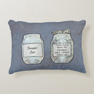 Cojín Decorativo Swear Jar y Chicken Jar