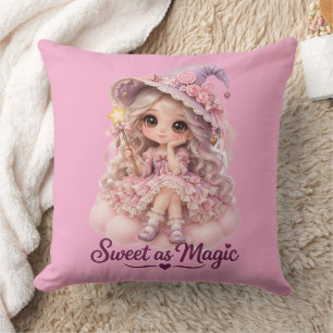 Cojín Decorativo Sweet As Magic Cute Pastel Whimsical Girl T-Shirt