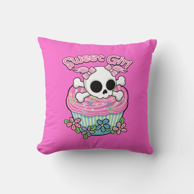 Cojín Decorativo Sweet Chica Skull (Anverso)