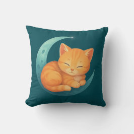 Cojín Decorativo Sweet Dreams Cat on Moon Pillow