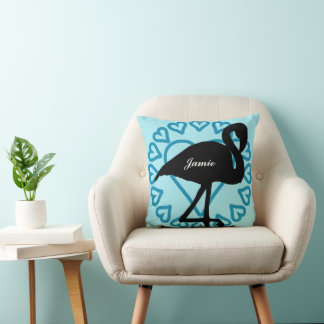Cojín Decorativo Sweet Heqrt Circle Flamingo Verde azulada Aqua