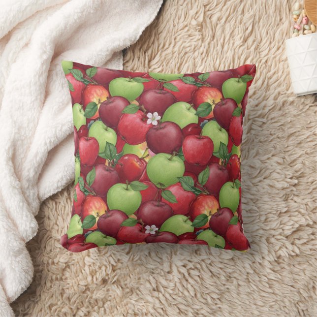 Cojín Decorativo Sweet Red & Crisp Green Apple Patch (Manta)