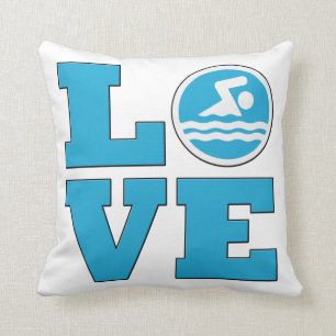 Cojín decorativo Swim Love para nadadores competit