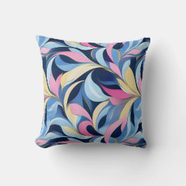 Cojín Decorativo Swirl Pastel Rosa, Azul Y Amarillo De Leafy