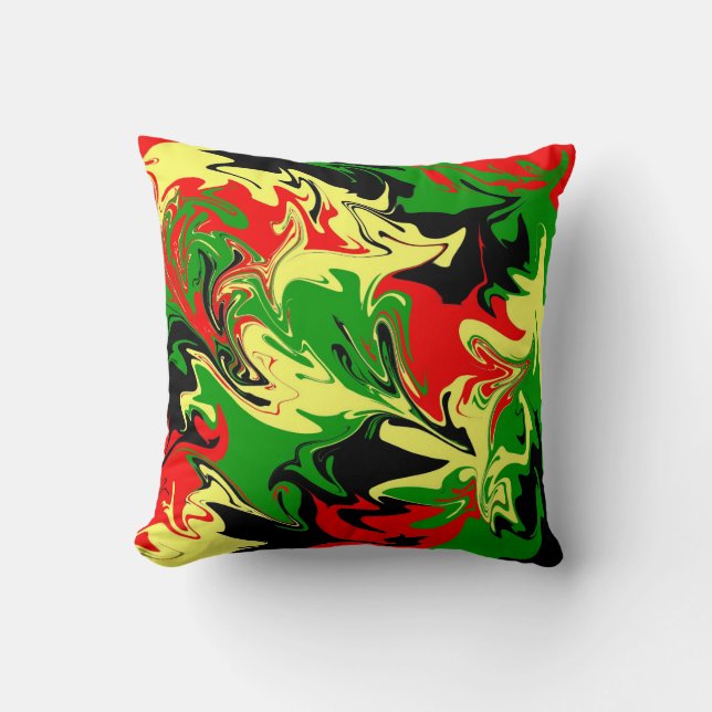 Cojín Decorativo Swirls Afrocéntrico (Anverso)