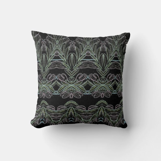 Cojín Decorativo Swirls Black  (Anverso)