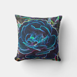 Cojín Decorativo Swirly Blue Neon Rosa