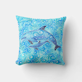 Cojín Decorativo Swirly Dolphin