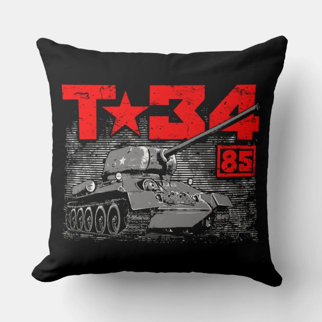 Cojín Decorativo T-34-85 Tanque medio soviético (Anverso)