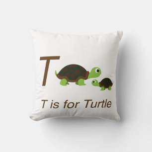 Cojín Decorativo T es para Tortuga