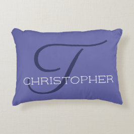 Cojín Decorativo T Moda inicial de nombre de caligrafía elegante