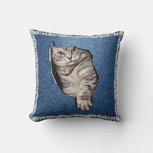 Cojín Decorativo Tabby-kitten doméstico (Anverso)