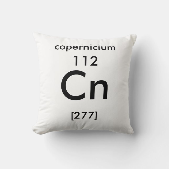 Cojín Decorativo Tabla Periódica 112 Pilar Copernicio (Anverso)