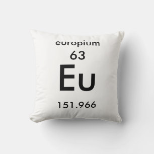 Cojín Decorativo Tabla periódica 63 Europio Pillow