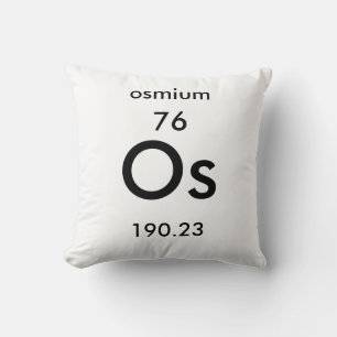 Cojín Decorativo Tabla periódica 76 Osmium Pillow
