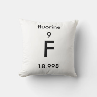 Cojín Decorativo Tabla periódica 9 Pilar fluorínico