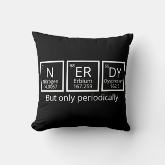 Cojín Decorativo Tabla Periódica De Humor Nerdy Pero Sólo Periódica