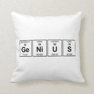 Cojín Decorativo Tabla periódica del genio