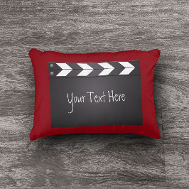 Cojín Decorativo Tablero De Cine Rojo Y Negro