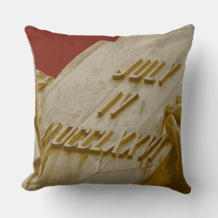 Cojín Decorativo Tableta de la Estatua de la Libertad Rojo Dorado
