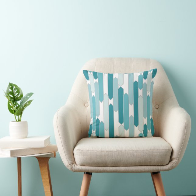 Cojín Decorativo Tabletas modernas, Aqua, azul ceruleano, turquesa (Silla)