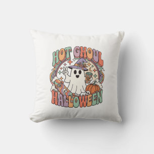 Cojín Decorativo Tablón de skate de sombrero de bruja fantasma de H