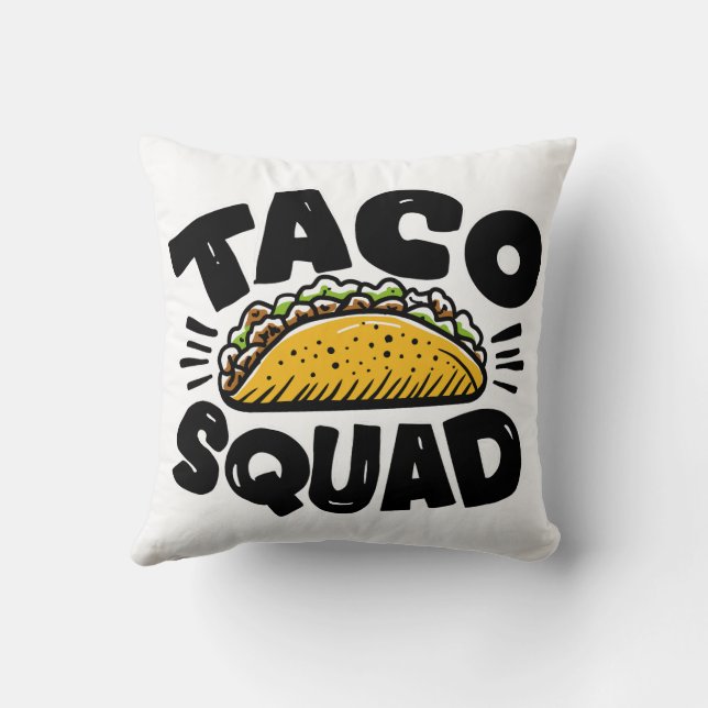 Cojín Decorativo Taco Squad (Reverso)