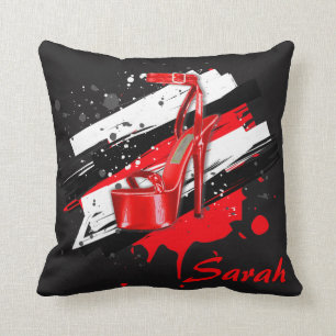 Cojín Decorativo Tacones altos negros, rojos y candentes