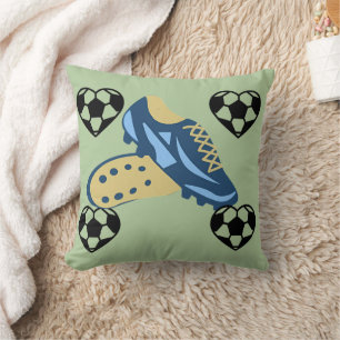 Cojín Decorativo Tacos de amor de fútbol
