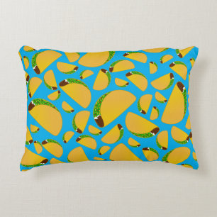 Cojín Decorativo Tacos del azul de cielo