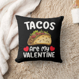 Cojín Decorativo Tacos Son Mi Día De San Valentín Divertido Amante