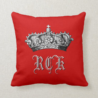 Cojín Decorativo Tacto real del monograma de la corona