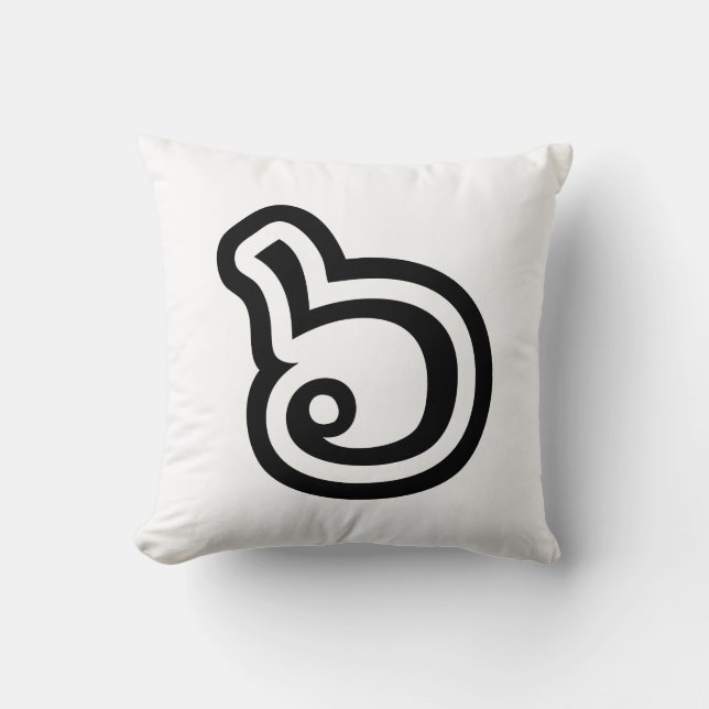 Cojín Decorativo Tailandia Número 6 / Seis / ๖ (Ho/Hok) Idioma tail (Anverso)