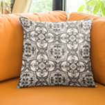 Cojín Decorativo Talavera mexicana gris cerámica Tile Fiesta<br><div class="desc">Este diseño se puede personalizar eligiendo la opción Editar diseño. También puede transferir a otros artículos. Póngase en contacto conmigo en colorflowcreations@gmail.com o utilice la opción de chat en la parte superior de la página si desea tener este diseño en otro producto o necesita ayuda con este diseño. Ver más...</div>