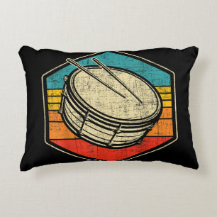 Cojín Decorativo Tambor retro vintage de tambor - tambor de banda d