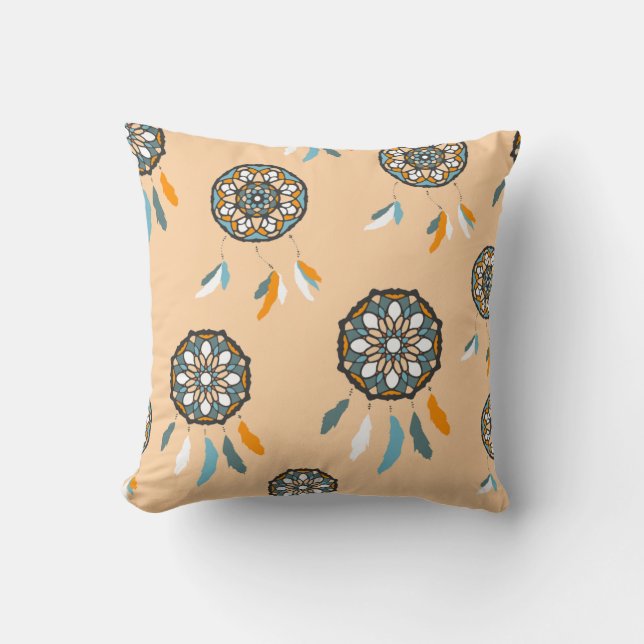 Cojín Decorativo Tan Dream Catcher Square Pillow (Anverso)