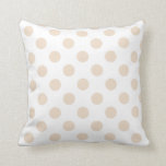 Cojín Decorativo Tan polka puntos<br><div class="desc">Tan polka puntos sobre fondo blanco</div>