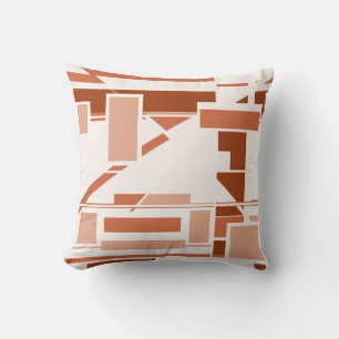 Cojín Decorativo Tan Terracotta Beige Geometric Southwest Art Look