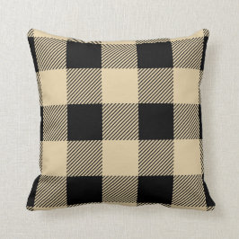 Cojín Decorativo Tan vintage y juego de búfalo negro