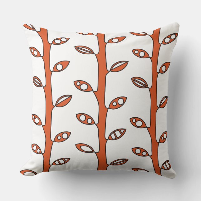 Cojín decorativo Tangerine VINES Retro DISEÑO (Anverso)