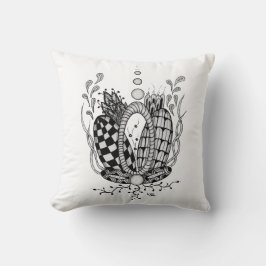 Cojín Decorativo Tangle Art: Florales Design, Ovale - 