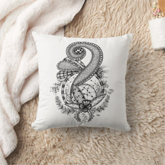 Cojín Decorativo Tangle Art: Florales Motiv -