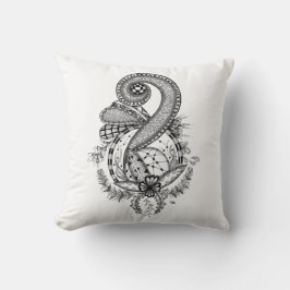 Cojín Decorativo Tangle Art: Florales Motiv - 