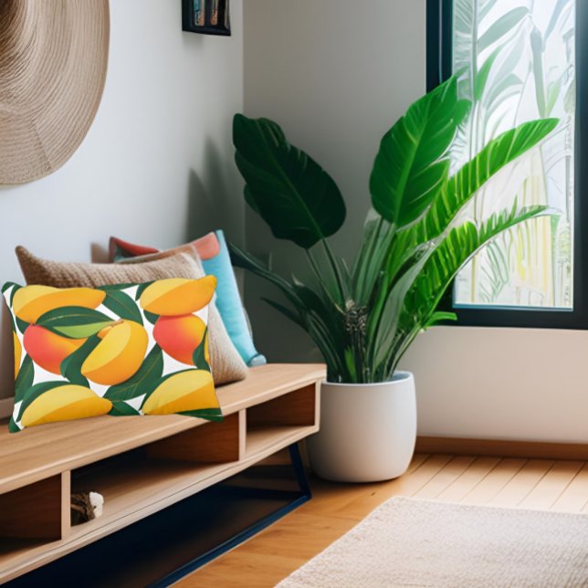 Cojín Decorativo Tango de mango tropical personalizado (Subido por el creador)