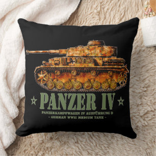 Cojín Decorativo Tanque medio alemán Panzer IV D de la Segunda Guer