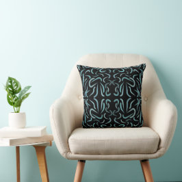 Cojín Decorativo Tapered Outline Shapes Filled With Aquatic Colors 