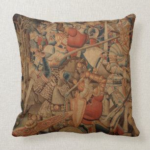 Cojín Decorativo Tapicería antigua de la batalla