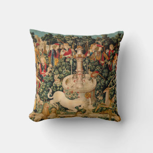 Cojín Decorativo Tapices Medievales de Unicornio Impreso: Met Clois