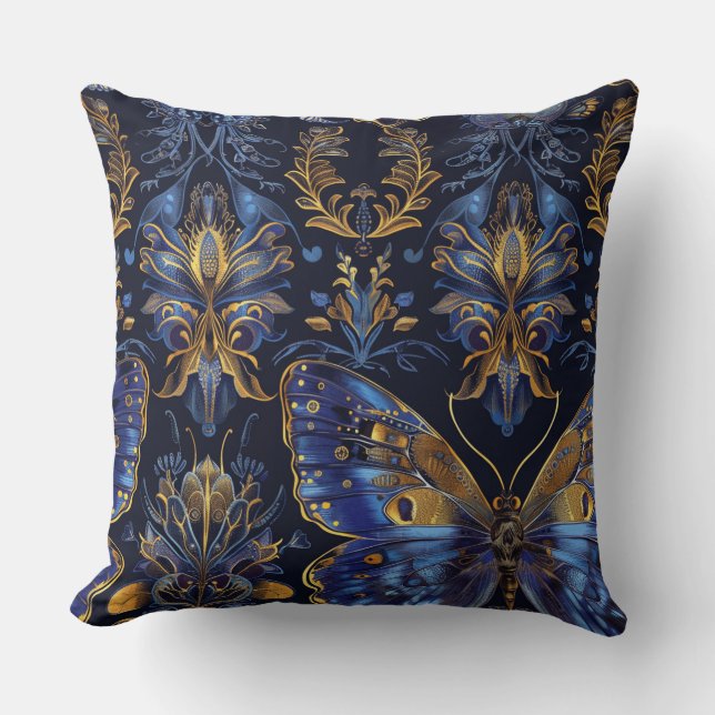 Cojín Decorativo Tapiz de vuelo psicodélico Botánico (Anverso)