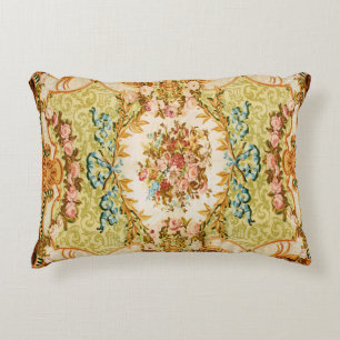 Cojín Decorativo Tapiz francés de rosas florales victorianas barroc